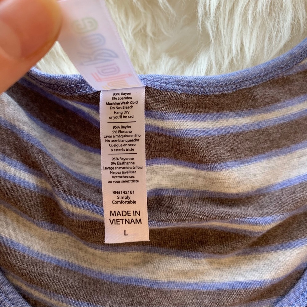 Lula Roe | Soft Striped Tee - Picture 4 of 8